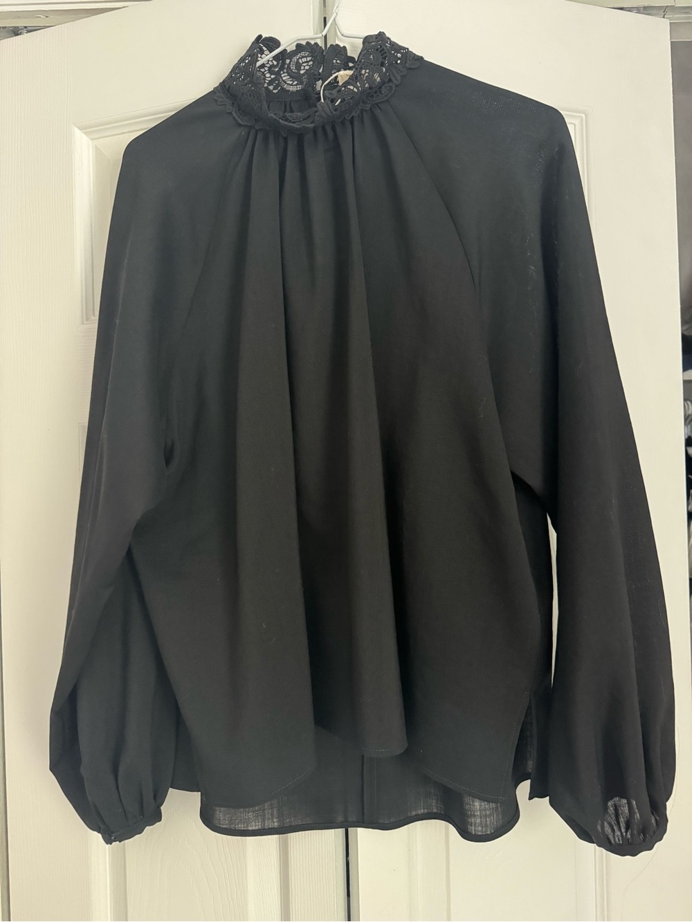 NWT Sézane Black Apoline Blouse